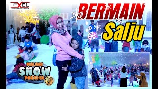 Bermain Salju Bos exel bersama ayah-mama MALANG SNOW PARADISE