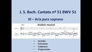 J. S. Bach. Cantata nº 51 BWV 51. III - Aria para soprano y continuo. Análisis musical.