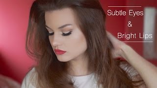 Get Ready With Me: Subtle Eyes & Bright Lips