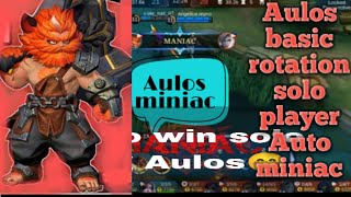 basic rotation  solo player using Aulos auto miniac,,#Mobile legend bang,bang.