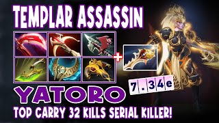 Templar Assassin Yatoro Highlights TOP CARRY 32 KILLS SERIAL KILLER - Daily Dota 2 TV #dota2