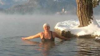 Mariia Yrjö-Koskinen-20.12.09. morning swimming in Bled  Slovenija