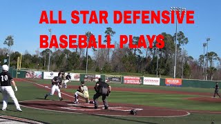 BASEBALL BEST PLAYS BY OUTFIELDERS FOR SAINT THOMAS AQUINAS COLLEGE BASEBALL