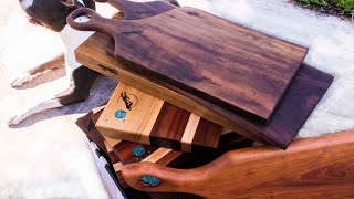 DIY Turquoise Inlaid Cutting and Charcuterie Boards