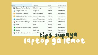 CARA ATASI LAPTOP LEMOT saat dibuka | 💭🐌