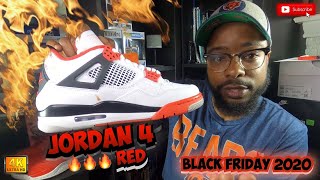 Black Friday Jordan 2020 - Retro Jordan 4 Fire Red Review