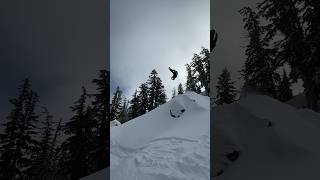 Big backflips on a powder day🤩 #snowboarding