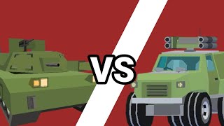 Abrams Tank VS ZSU Missile Car | Simple Sandbox 2 [ P2W VS non-P2W]