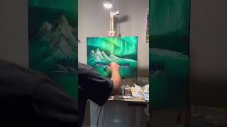 Northern light oil painting easy #bobross #art #artshorts #artist #painting #artwork #shorts