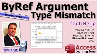 Resolving a ByRef Argument Type Mismatch Error in Microsoft Access VBA