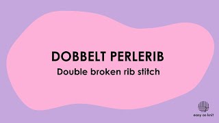 Dobbelt perlerib