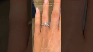 Cushion Cut Hidden Halo Style Moissanite Engagement Ring #ringgoals #ytshort #engagmentring #yt