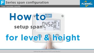 Setting the span for level & height on the F-series