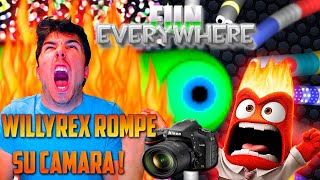 Willyrex Rompe su Cámara Jugando Slither.io | Su mayor Enfado | Fun Everywhere