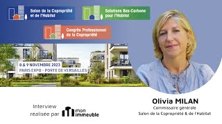 Interview d'Olivia MILAN - Salon de la copropriété et de l'habitat durable 2023