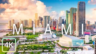 【4K】Biscayne Boulevard in Miami | USA 🇺🇸 Florida, Walking in Miami in 4K