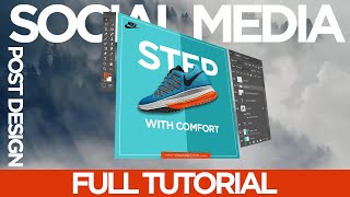 How to make Social Media Post Design Photoshop