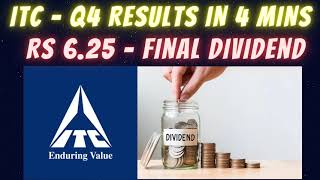 ITC Limited - Quarter 4 Result -  in just 4 mins  - Dividend Declared Rs 6.25 - ITC Q4 Results - ITC