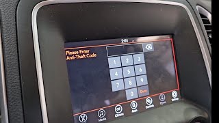 2020 durango enter anti-theft code on radio display. no start, no crank, no comm