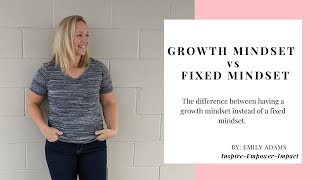 Growth Mindset versus a Fixed Mindset