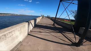 Riding to one of the Lighthouses.  Amazing Lake Superior. #makelifecount #greatcyclechallenge