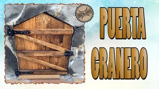 Puerta granero.  Puerta estilo granero para leñera.  Ideas con pallets.