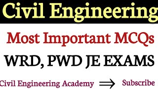 Civil Engineering || 20 Most Expected Asked MCQs In EXAMS || With Explanations ||