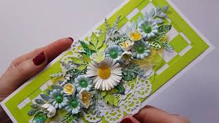 DIY - Ako spraviť pohľadnicu - Neutrálny pozdrav zdobený kvetmi - Tutorial - Cardmaking - SK