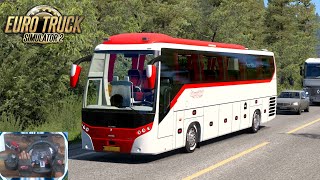 Euro Truck Simulator 2 | Smooth Ride Mini Scania Touring Bus Transporting Passengers | Logitech g29