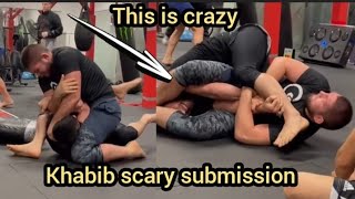 khabib nurmagomedov scary submission to his team mate at highest level of skills in AKA gym