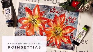 Artsy Advent Calendar - Poinsettias