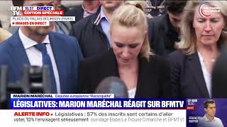 🔴 Marion Maréchal se désolidarise d’Eric Zemmour et appelle à soutenir l'union des droites.