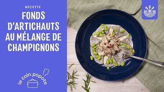 Fonds d'artichauts au mélange de champignons