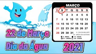 Calendário DIA DA ÁGUA - 22 de março (Educação Infantil)