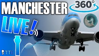 FIRST Manchester Airport Live in VR 360 Degrees #planespotting #manchesterairportlive