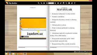 Flip PDF Professional билан электрон китоблар(дарслик) яратиш