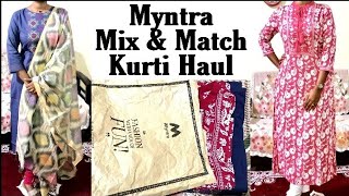 New Myntra Kurti Haul|My Kurti Collection|Affordable Kurtas|Try On|Shopping Haul 2021|Fashion Vlogs