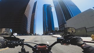 Riding motorcycle around Downtown Los Angeles | 2020 Low Rider S