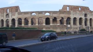 Рим зимой. Остия. The road from Ostia to Rome, Italy.