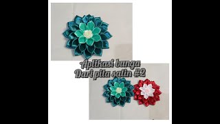 aplikasi bunga dari pita satin #2