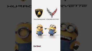 Lamborghini Huracan VS Corvette Tiktok Compilation minions style #tiktok #status #funny #foryou#fyp