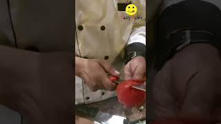 Chef 👨‍🍳Teach How to make 🍅🍅Tomato Rose🌹🌹 garnish | full video step by step - guide food stand out