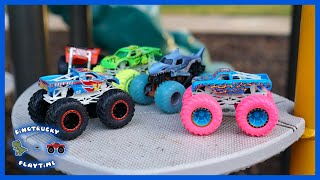 Monster Truck Hide and Seek Playground!!!