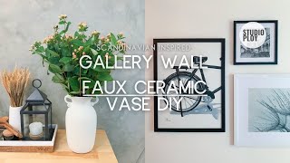 Faux Ceramic Vase + Scandinavian Inspired Gallery Wall | DIY | Studio Ploy