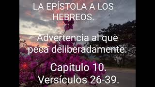 Advertencia al que peca deliberadamente. Santa Biblia Reina Valera 1960. Hebreos. Cap 10. Vers 26-39