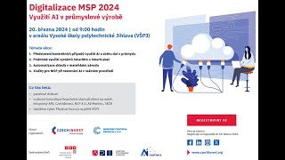 Digitalizace MSP 2024 Využití AI v průmyslové výrobě   Blok 4