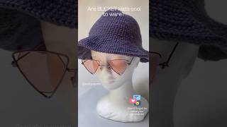 Overview of Handmade Gray Crochet wool Classic Bucket Hat for Women Fashion | @wickysacma♥️ #shorts