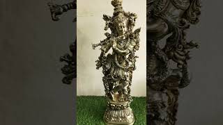 Brass krishna Height - 2 and half feet.#brass#homedecor#brassstatue #brassshop#brasslove#love