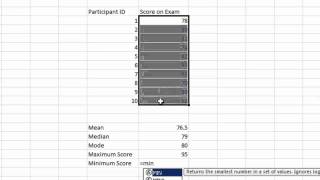 Descriptive Statistics in Excel