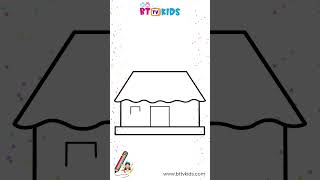 "Draw a Cozy Home in 30 Seconds! 🏠✨ #Shorts"  #bttvkids  #kidsentertainment #drawing